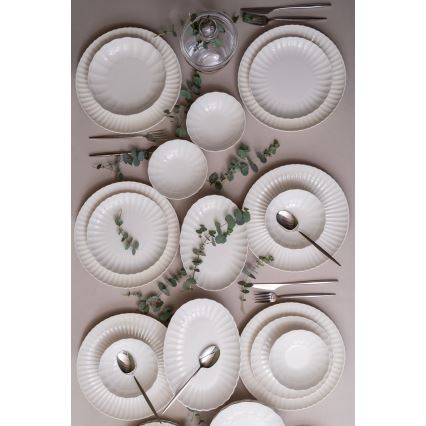 Spisesæt 52 dele hvid/porcelæn