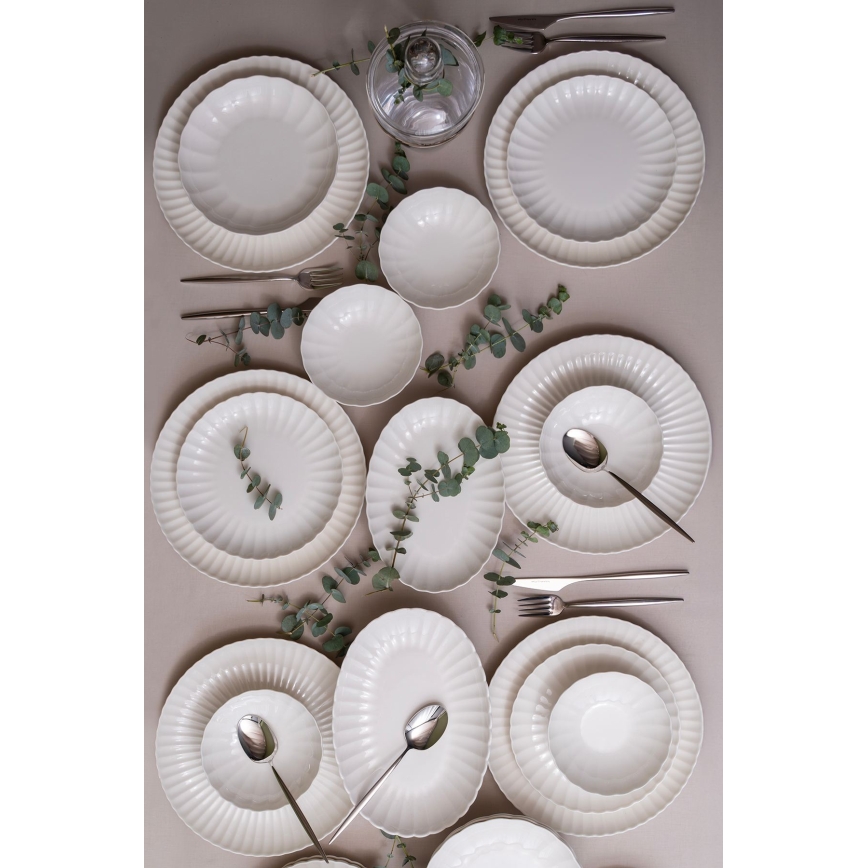 Spisesæt 52 dele hvid/porcelæn