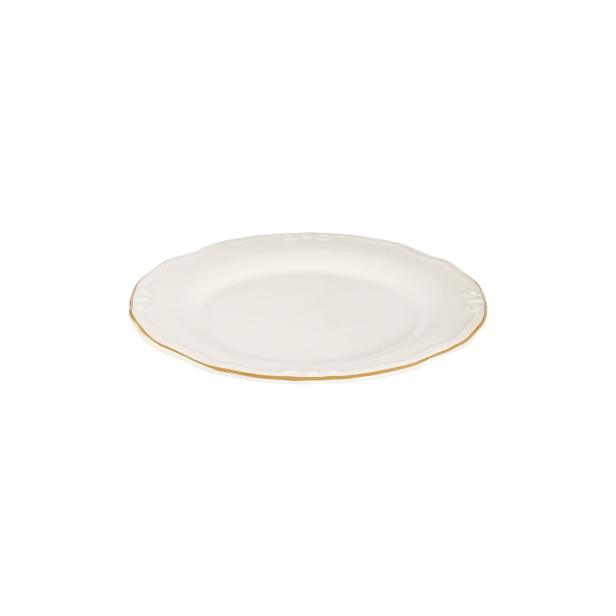 Spisesæt 53 dele hvid/guld/porcelæn