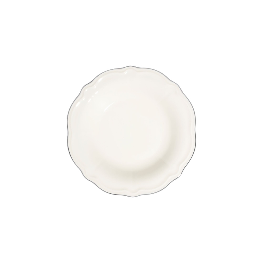 Spisesæt 53 dele hvid/sølv/porcelæn