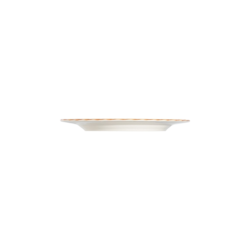 Spisesæt i porcelæn, 24 dele, hvid/orange