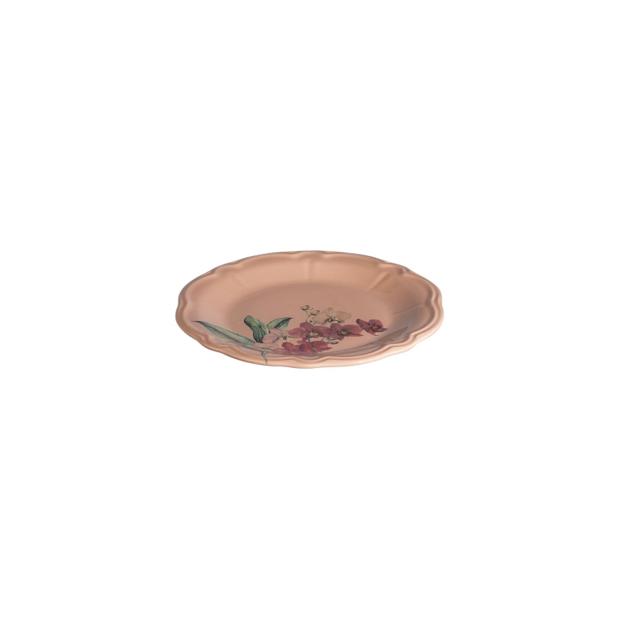 Spisesæt i porcelæn, 27 dele – rosa/hvid