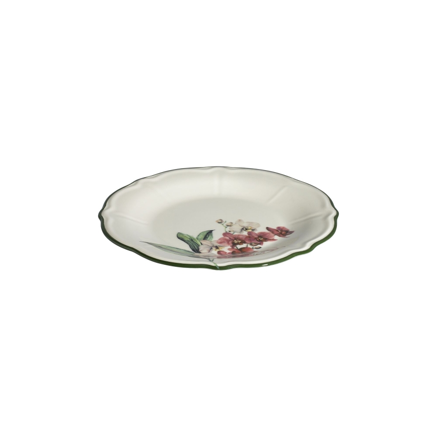 Spisesæt i porcelæn, 27 dele – rosa/hvid
