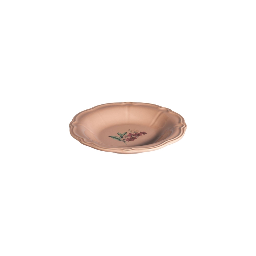 Spisesæt i porcelæn, 27 dele – rosa/hvid