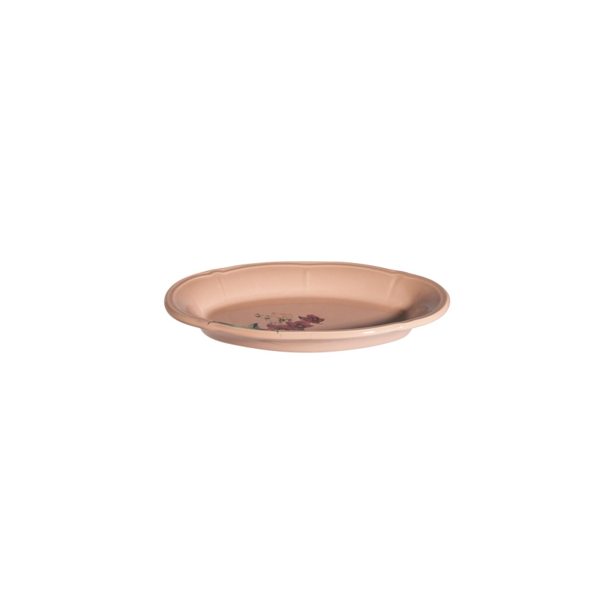 Spisesæt i porcelæn, 27 dele – rosa/hvid