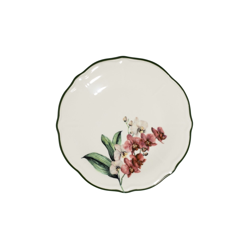 Spisesæt i porcelæn, 27 dele – rosa/hvid