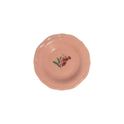 Spisesæt i porcelæn, 27 dele – rosa/hvid