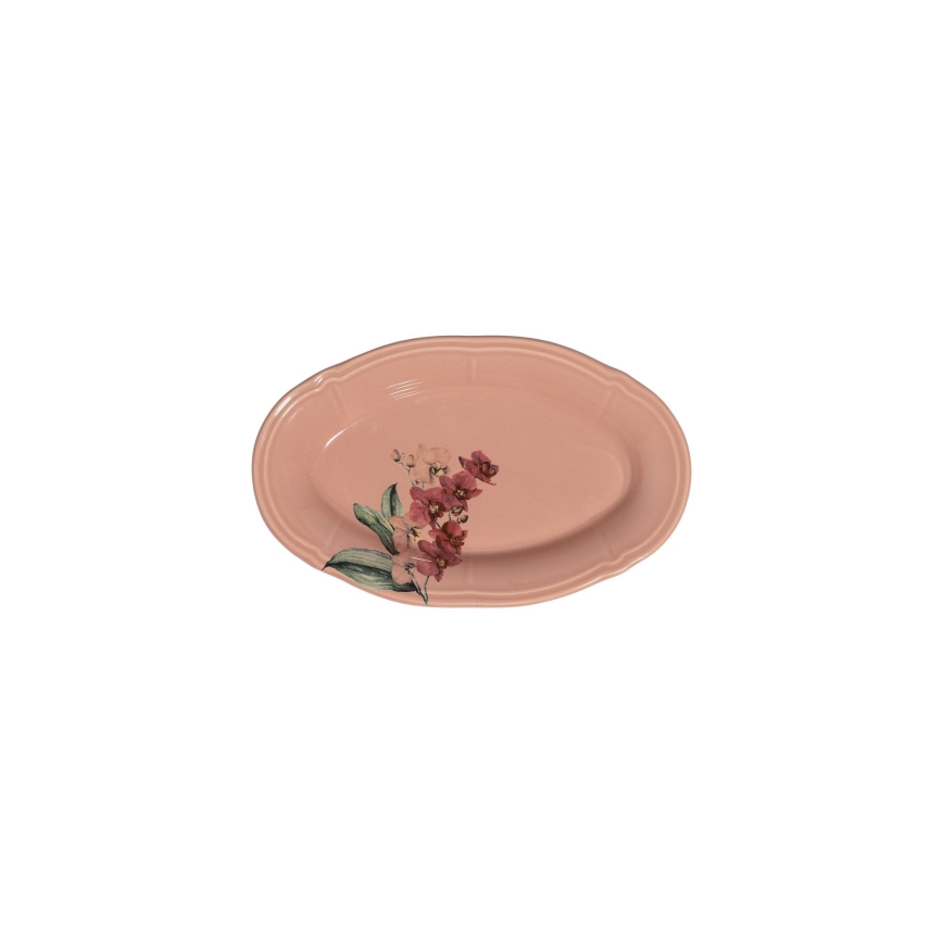Spisesæt i porcelæn, 27 dele – rosa/hvid