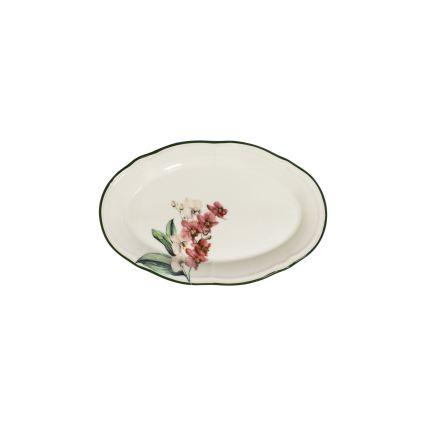 Spisesæt i porcelæn, 27 dele – rosa/hvid