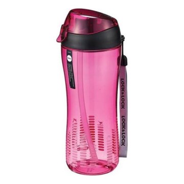 Sportflaske med sugerør 550 ml lyserød