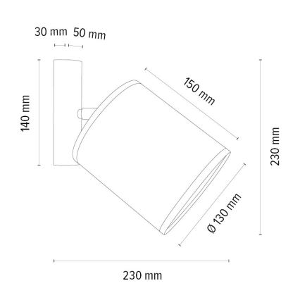 Vægspot BENITA 1xE27/25W/230V brun/eg – FSC certificeret