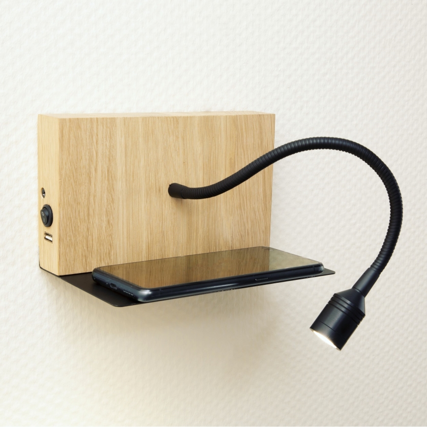 LED væglampe LECTOR LED/2,5W/230V USB eg – FSC certificeret