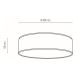 Loftlampe BOHO 4xE27/25W/230V diameter 48 cm hvid – FSC certificeret
