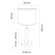 Bordlampe BENITA 1xE27/60W/230V 48 cm hvid/eg – FSC certificeret