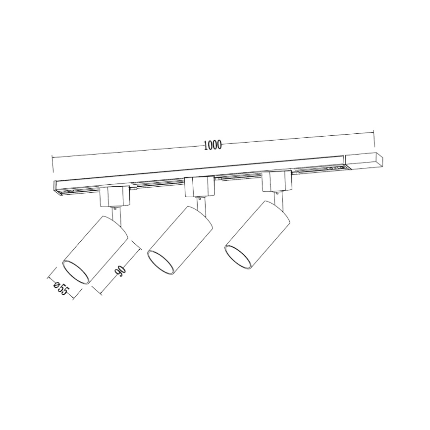 Spot i skinnesystem TIGER 3xGU10/10W/230V hvid