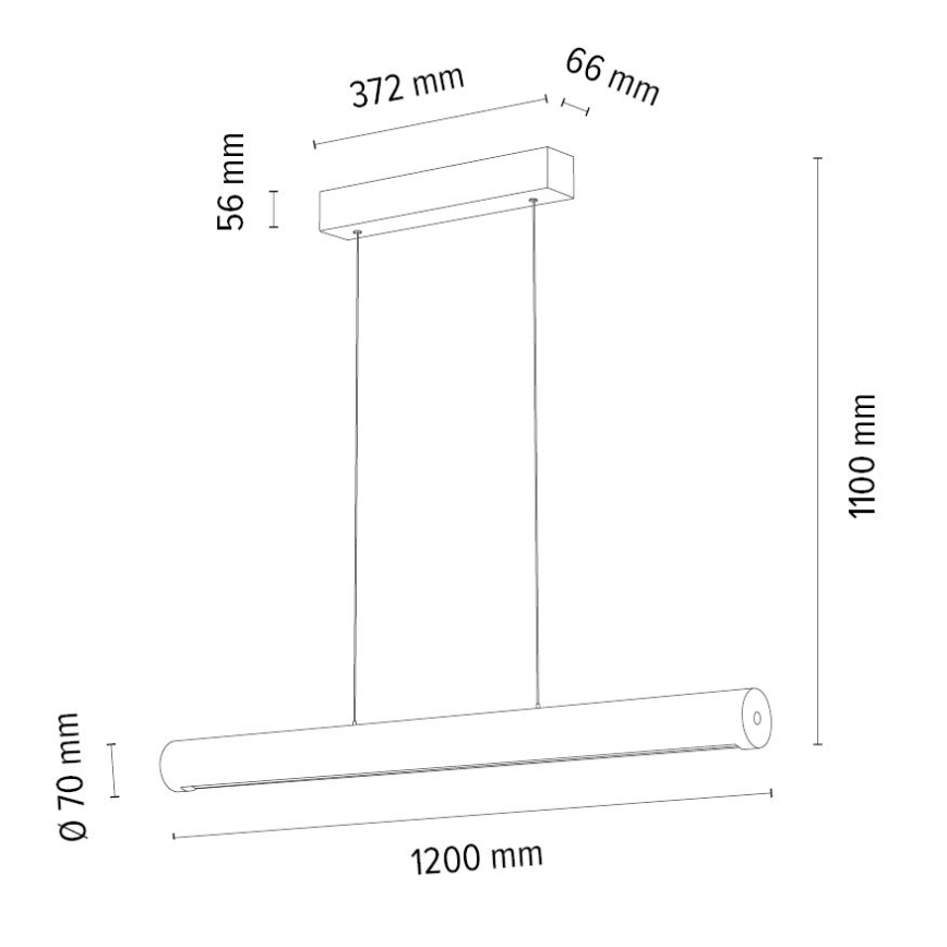 LED pendel dæmpbar CONOR LED/34,5W/230V eg – FSC certificeret