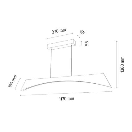 LED pendel dæmpbar ZIAD LED/14W/230V eg – FSC certificeret