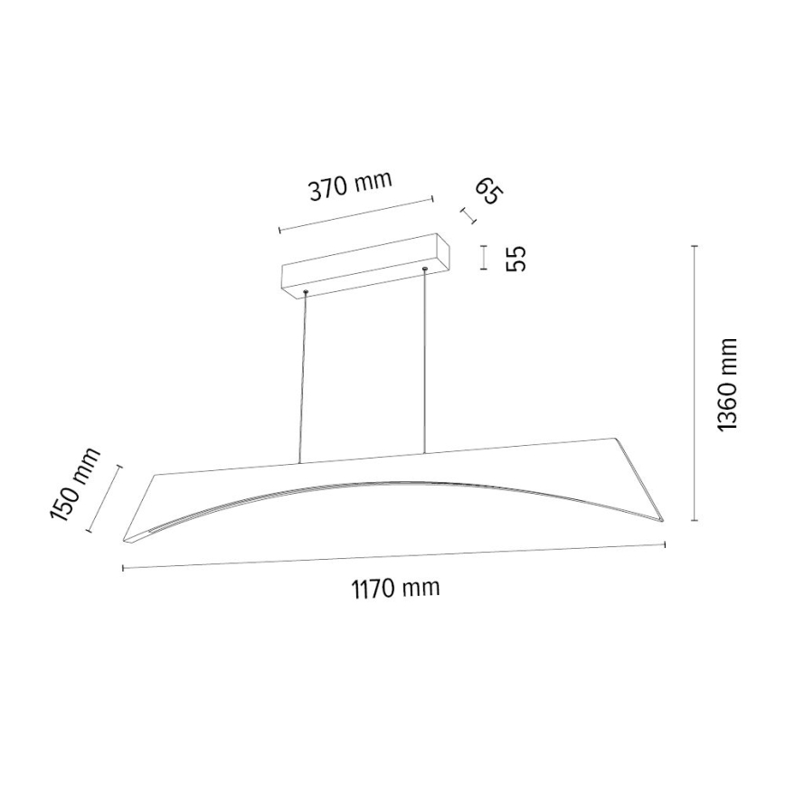 LED pendel dæmpbar ZIAD LED/14W/230V eg – FSC certificeret