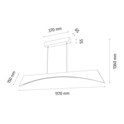 LED pendel dæmpbar ZIAD LED/14W/230V eg – FSC certificeret