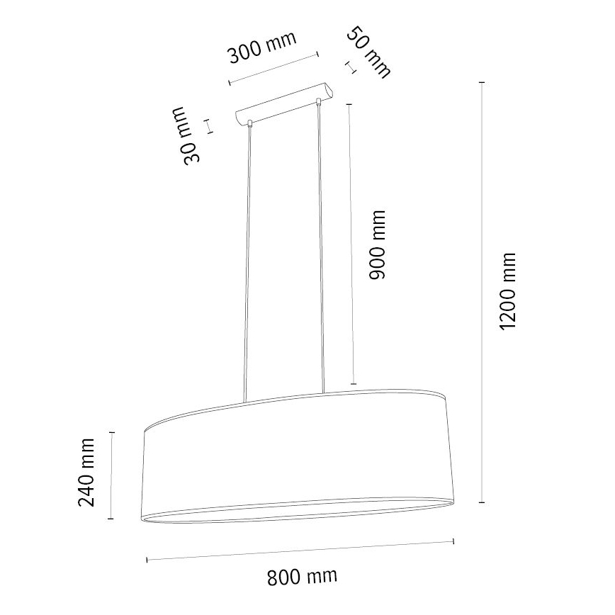 Pendel MERCEDES 2xE27/40W/230V brun/eg – FSC certificeret