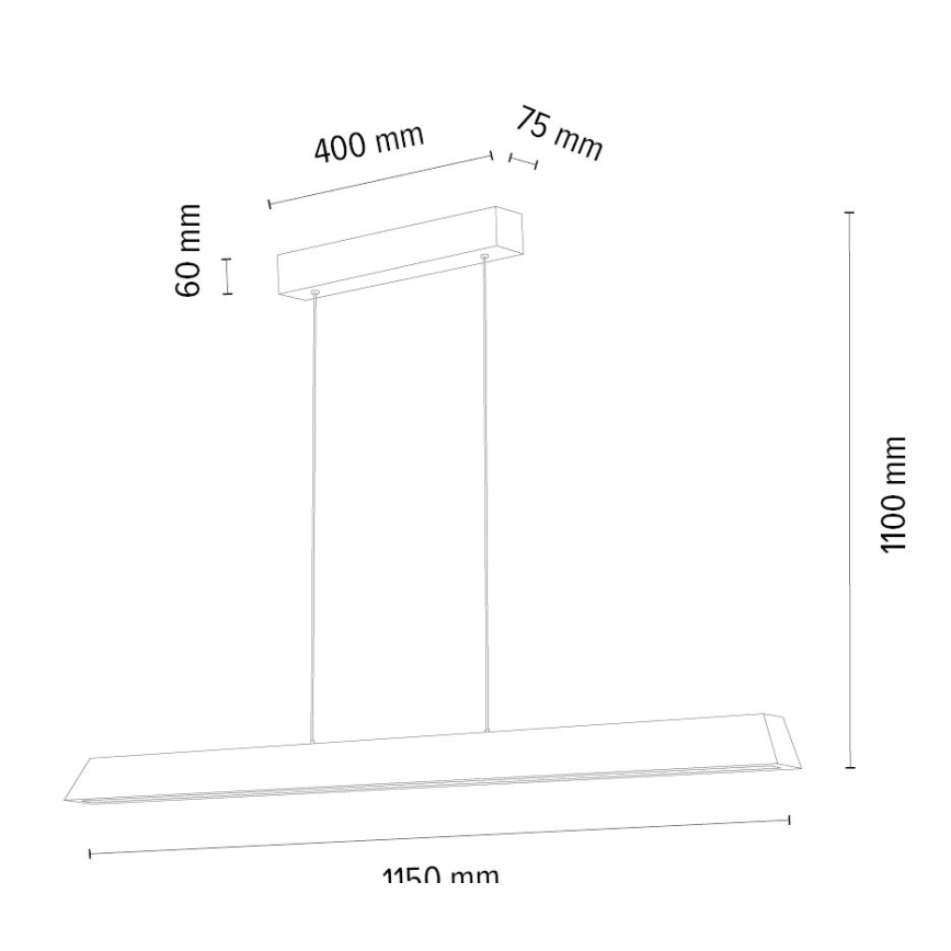 LED pendel dæmpbar DEROTT 3xLED/14W/230V eg – FSC certificeret