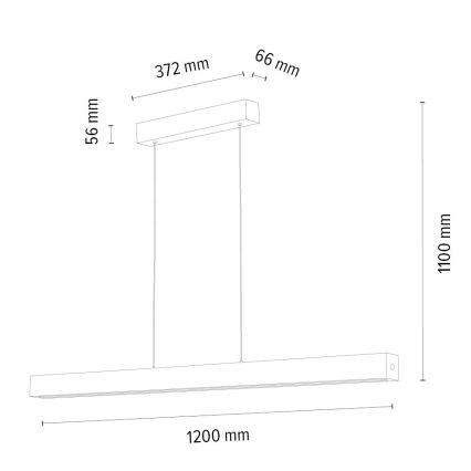 LED pendel dæmpbar LEON 3xLED/18W/230V eg – FSC certificeret