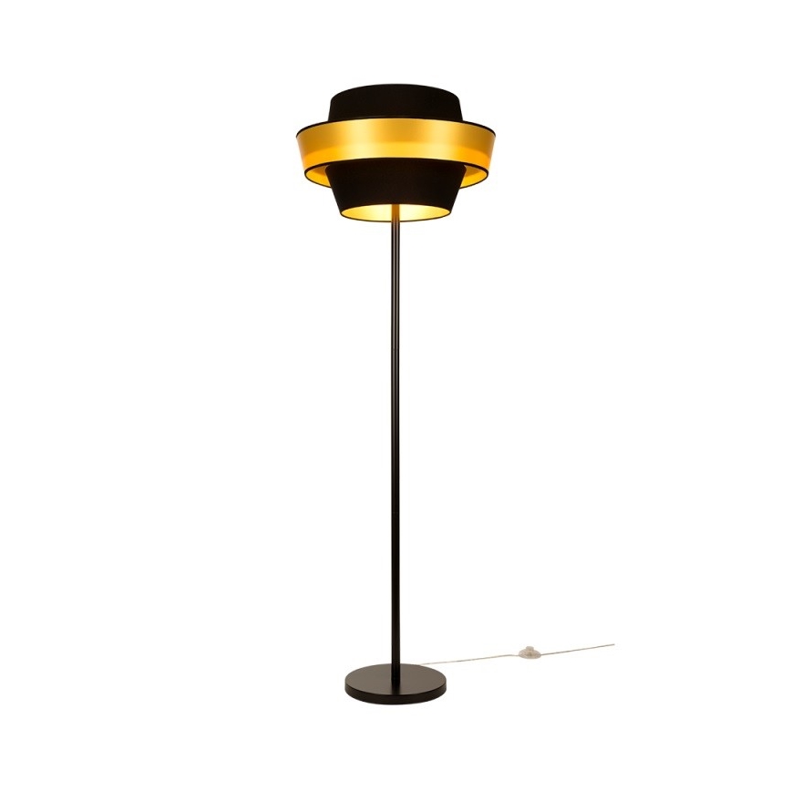 Gulvlampe PRETO GOLD 1xE27/60W/230V - FSC-certificeret