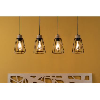 Spot-Light - Pendel ORAZIO 4xE27/60W/230V Birk