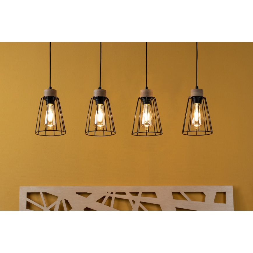 Spot-Light - Pendel ORAZIO 4xE27/60W/230V Birk