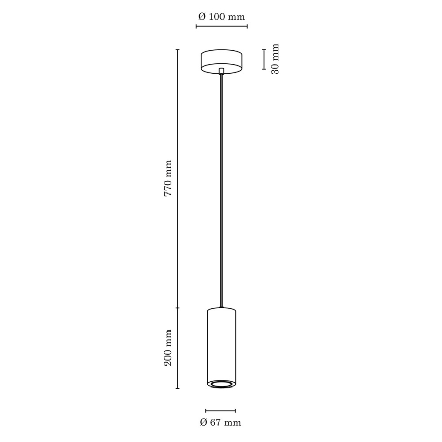 LED pendel PIPE 1xGU10/5W/230V - FSC-certificeret