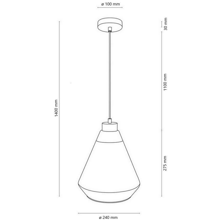 Pendel 1xE27/60W/230V - FSC-certificeret