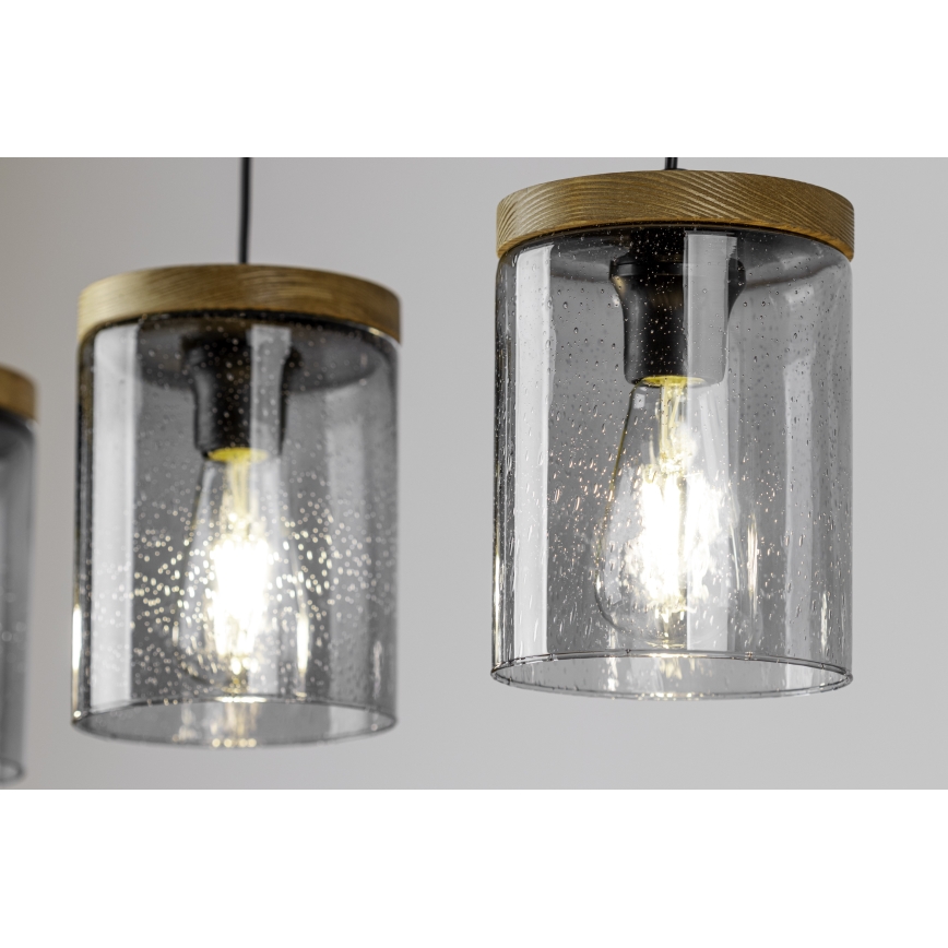 Pendel MONSUN 1xE27/60W/230V fyrretræ