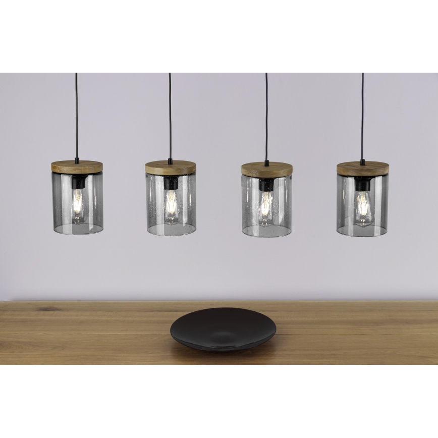 Pendel MONSUN 1xE27/60W/230V fyrretræ