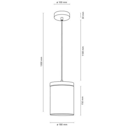 Pendel MONSUN 1xE27/60W/230V fyrretræ