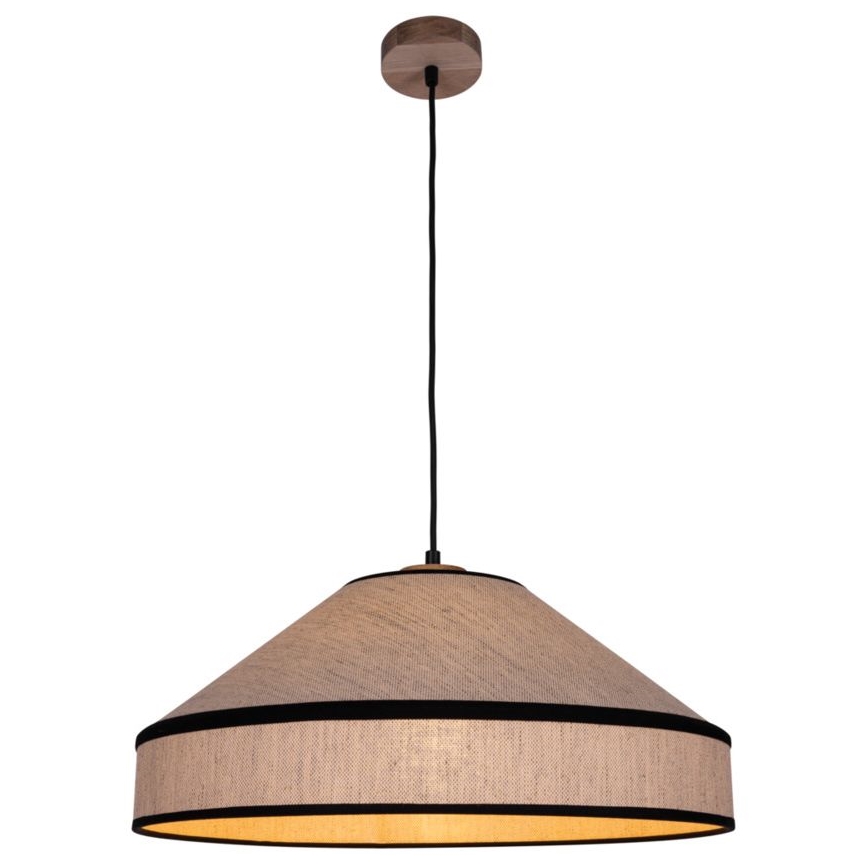 Pendellampe på kabel AMIGO 1xE27/60W/230V egetræ