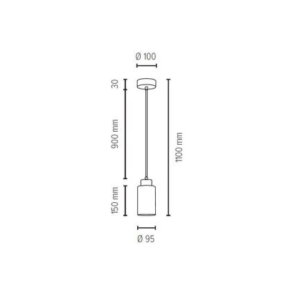 Pendel BOSCO 1xE27/60W/230V - FSC-certificeret