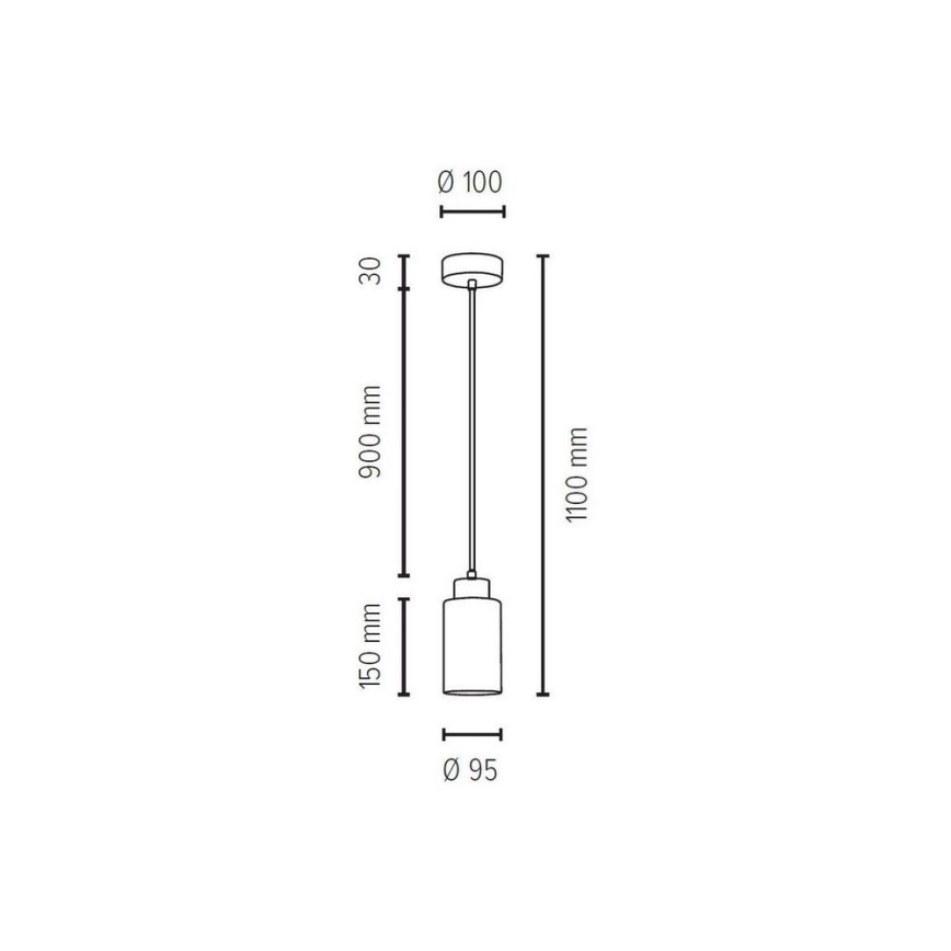 Pendel BOSCO 1xE27/60W/230V - FSC-certificeret