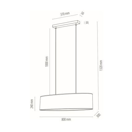 Pendel DOVE 2xE27/40W/230V eg - FSC-certificeret