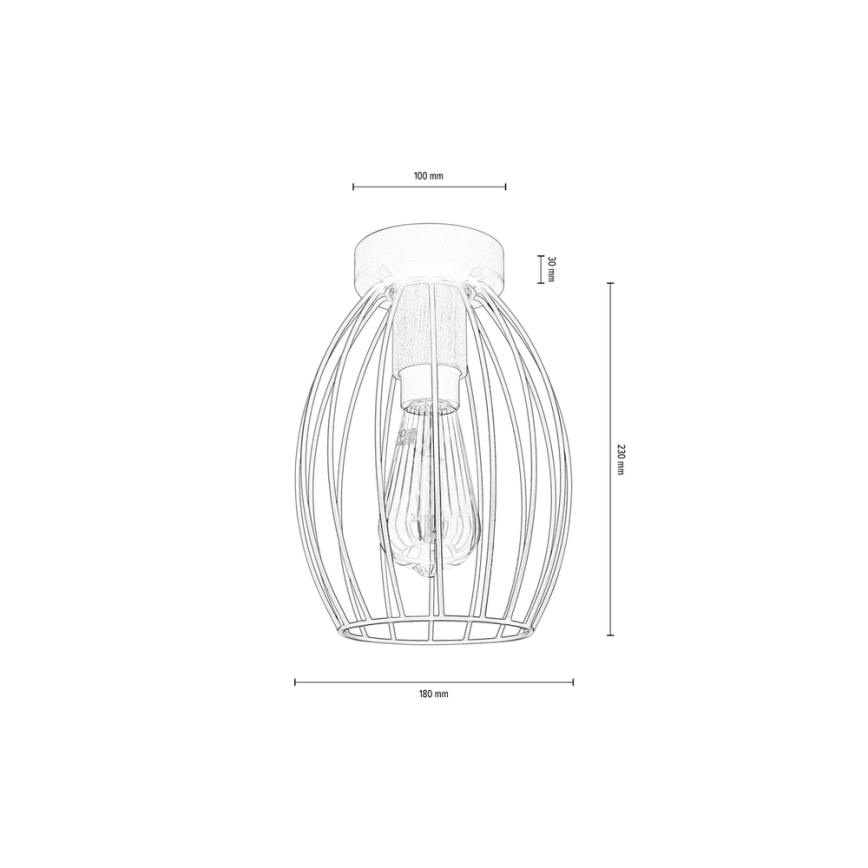 Loftlampe GUNNAR 1xE27/60W/230V eg - FSC-certificeret