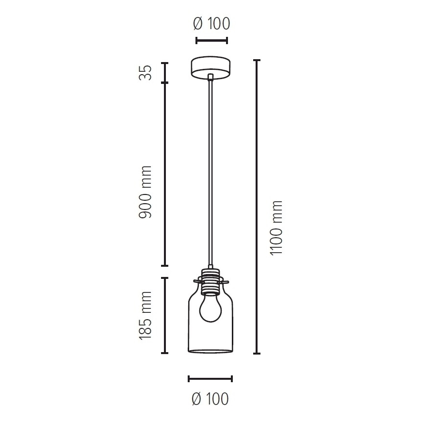 Pendel ALESSANDRO 1xE27/60W/230V - FSC-certificeret