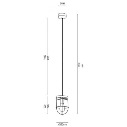 Pendel NETUNO 1xE27/60W/230V egetræ - FSC-certificeret