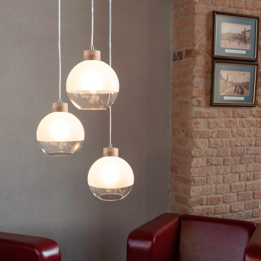 Pendel LINEA 3xE27/60W/230V - FSC-certificeret