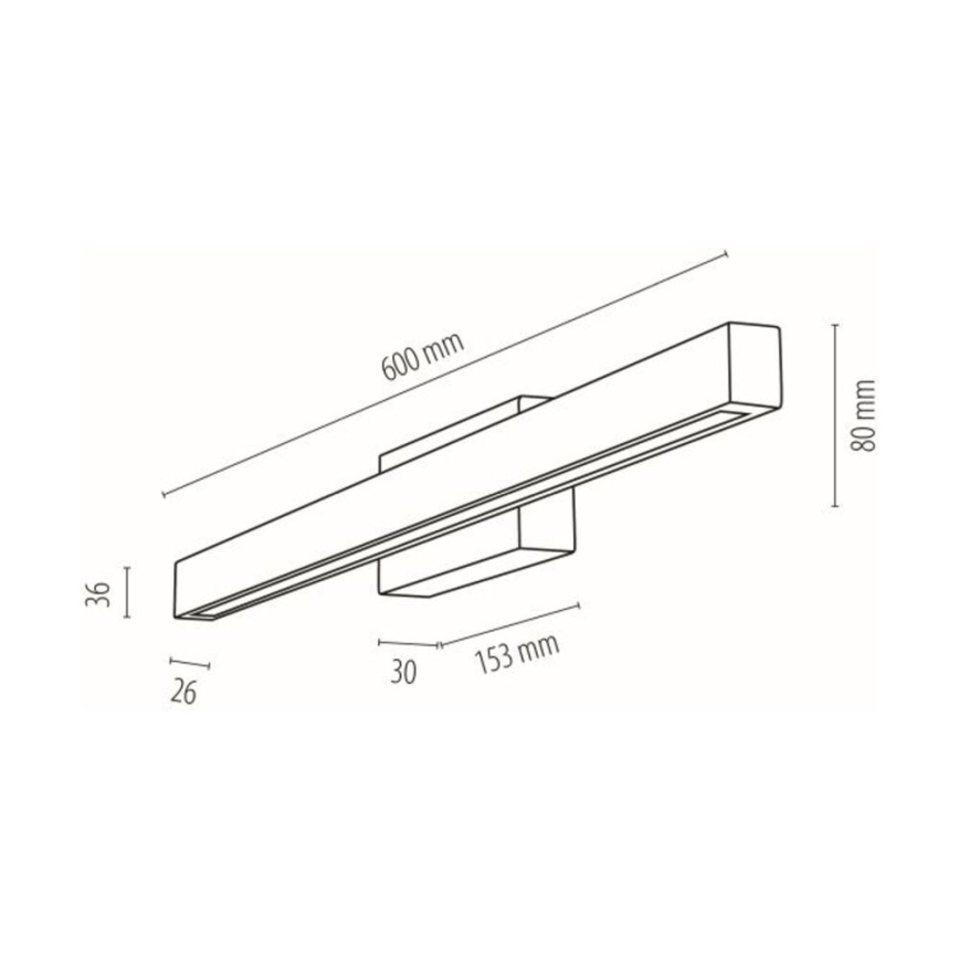 LED væglampe til badeværelse AQUAVIVA LED/9W/230V 60 cm IP44 eg