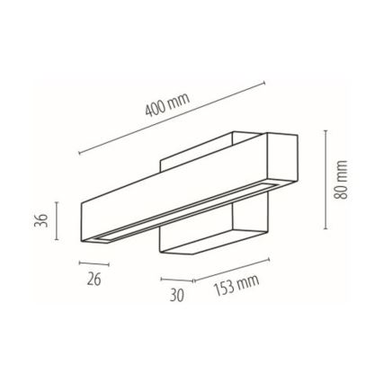 LED væglampe til badeværelse AQUAVIVA LED/6W/230V 40 cm IP44 eg – FSC certificeret