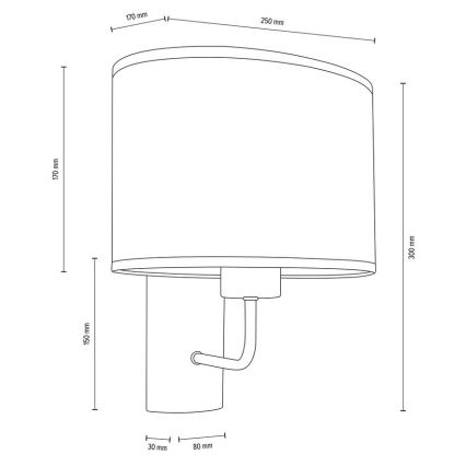 Væglampe MERCEDES 1xE27/25W/230V hvid/eg – FSC certificeret