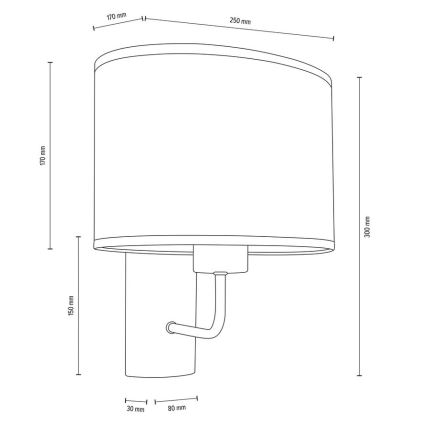 Væglampe MERCEDES 1xE27/25W/230V brun/eg – FSC certificeret