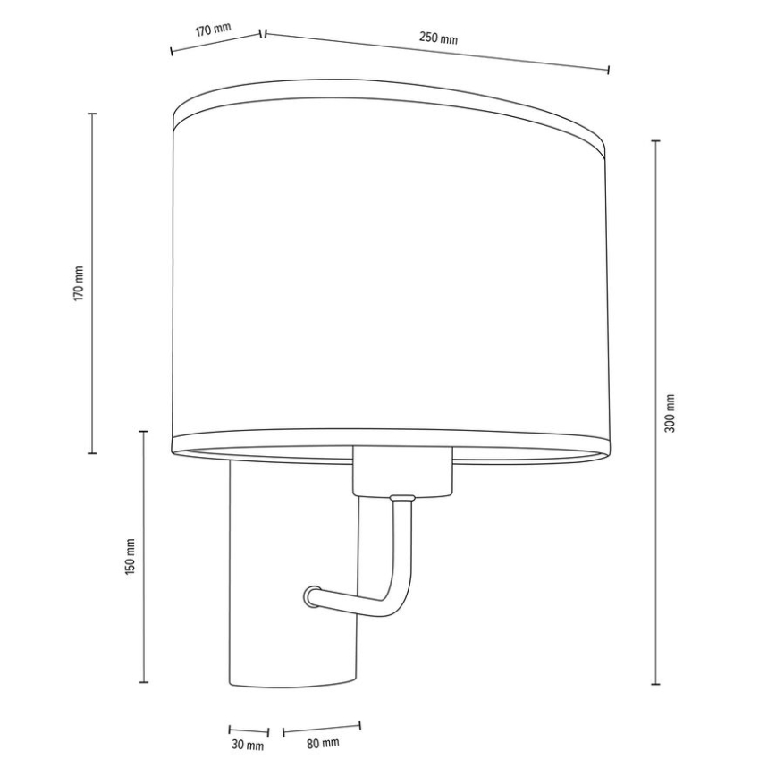 Væglampe MERCEDES 1xE27/25W/230V brun/eg – FSC certificeret