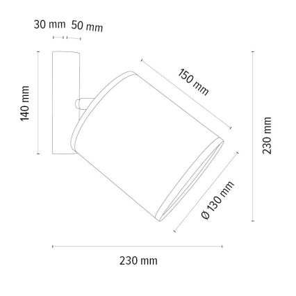 Vægspot BENITA 1xE27/25W/230V hvid/eg – FSC certificeret