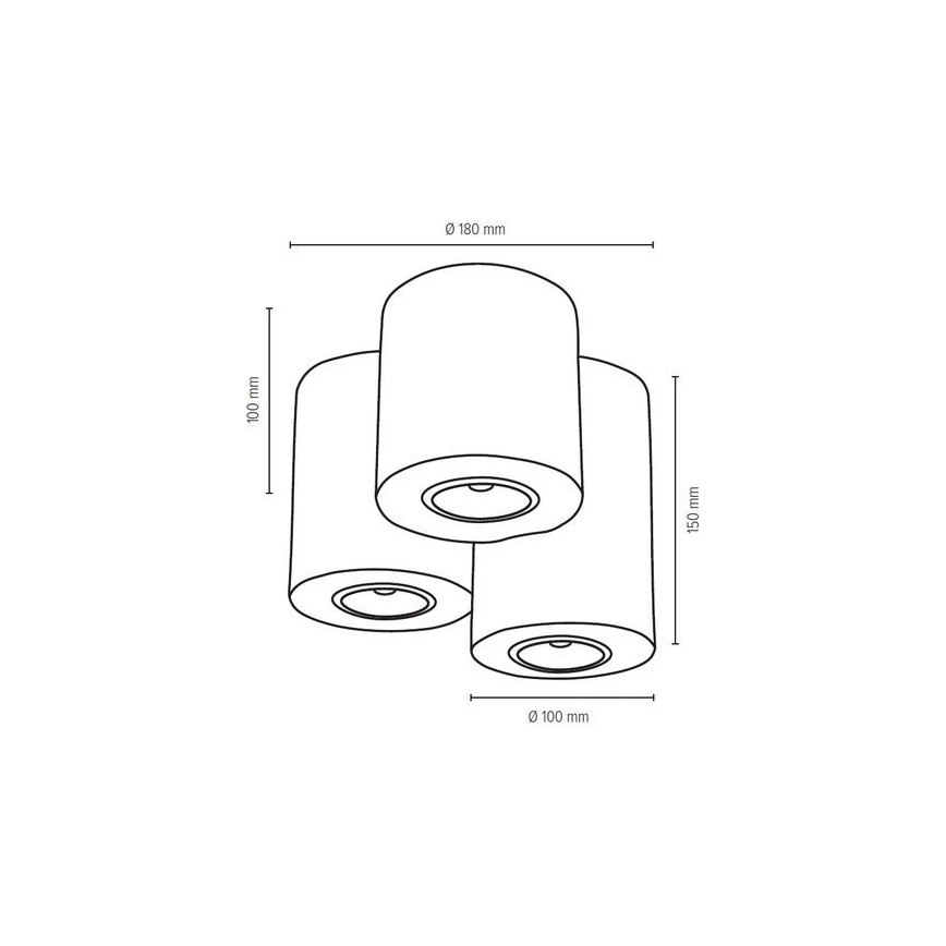 Loftlampe WOODDREAM 3xGU10/6W/230V bøg