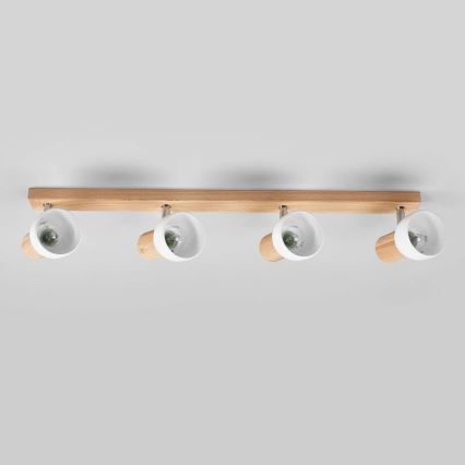 Spotarmatur SVENDA 4xE27/60W/230V eg/hvid